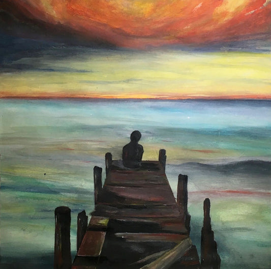 I’ll be here by the ocean, just waiting for proof that there’s sunsets and silhouette dreams